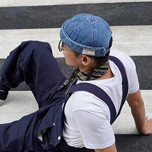 Brimless Denim Adjustable Cap